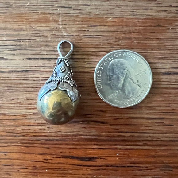 Silver and Brass Harmony Ball Pendant - Picture 5 of 6